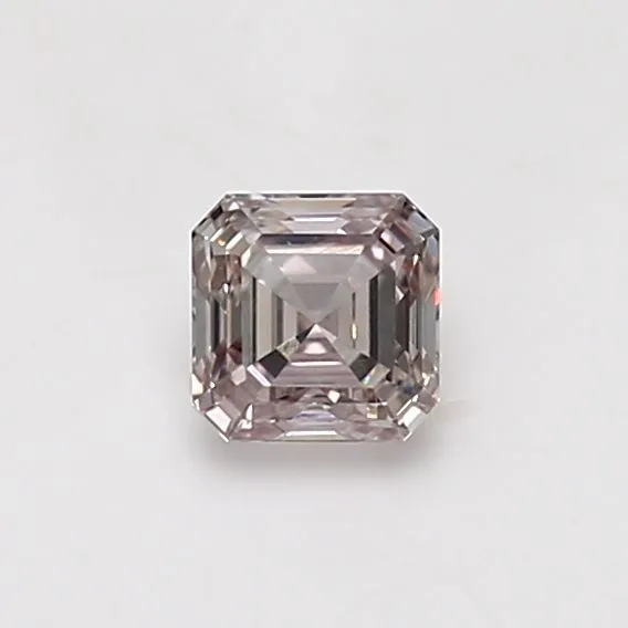 0.55 Carat Asscher Fancy Brown Pink SI2 Natural Diamond
