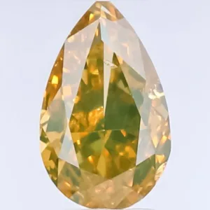 0.5 Carat Pear Fancy Deep Yellow Natural Diamond