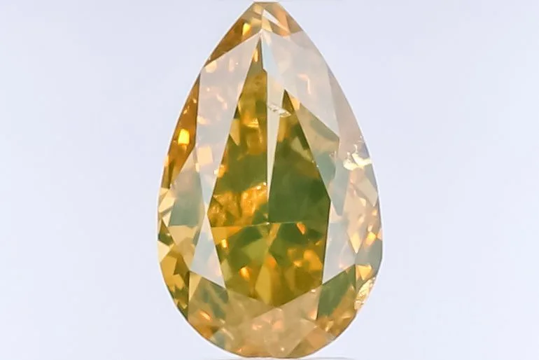 0.5 Carat Pear Fancy Deep Yellow Natural Diamond 1 0.5 Carat Pear Fancy Deep Yellow Natural Diamond