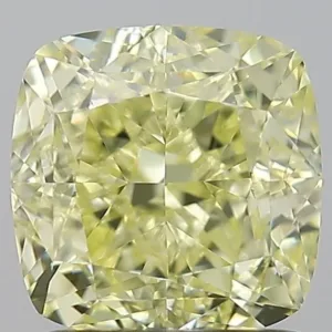 1.7 Carat Cushion Modified Fancy Yellow VS1 Natural Diamond