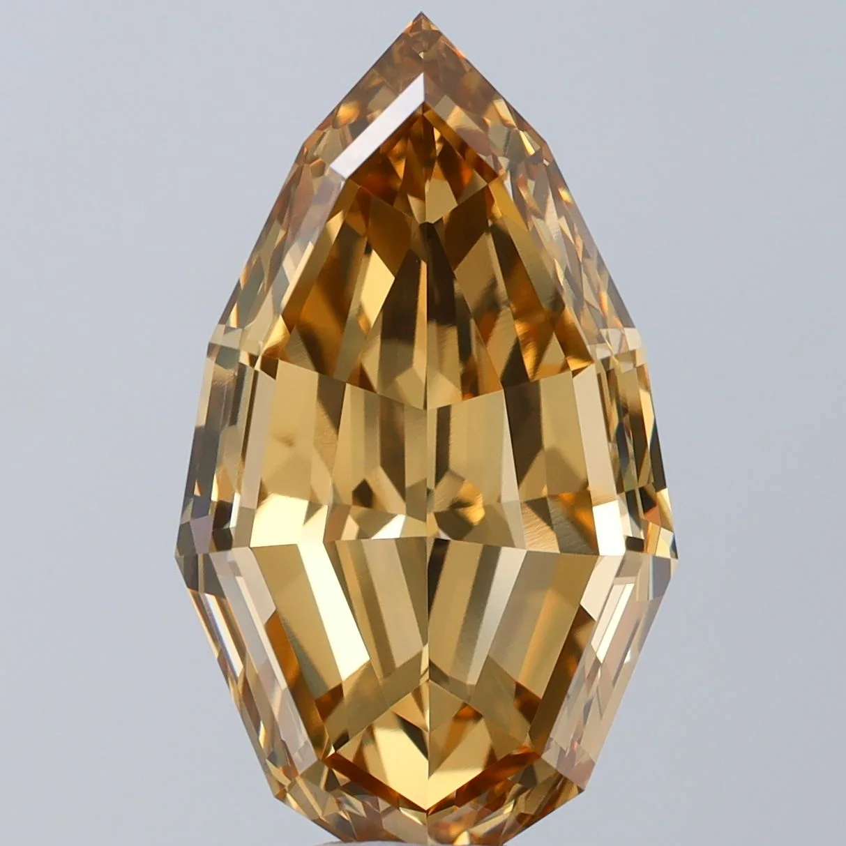 10.03 Carat Pear Fancy Brown Yellow VVS1 Natural Diamond