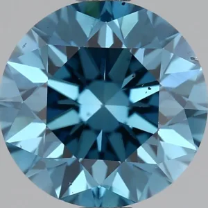 1.66 Carat Round Fancy Deep Blue VS2 Natural Diamond