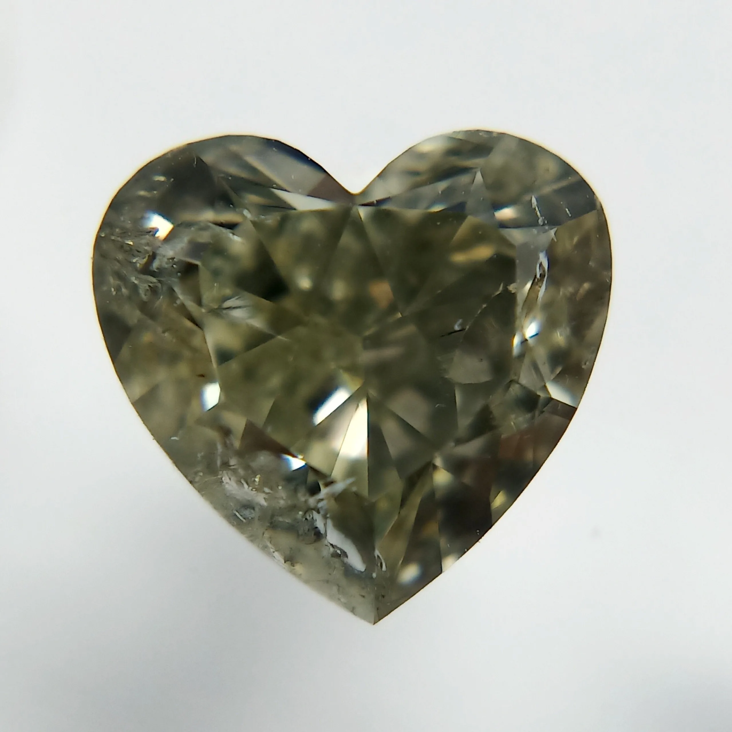 1.53 Carat Heart Fancy Green Natural Diamond