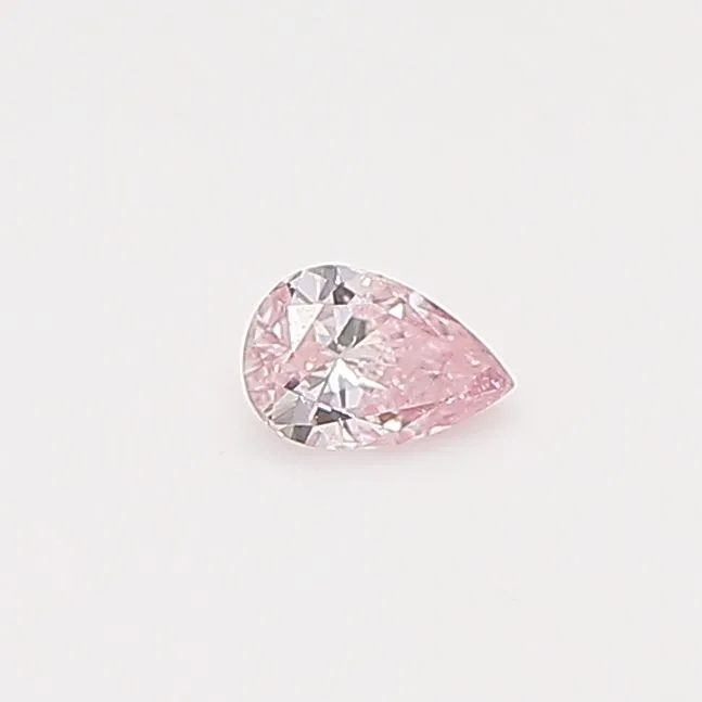 0.08 Carat Pear Fancy Intense Pink Natural Diamond