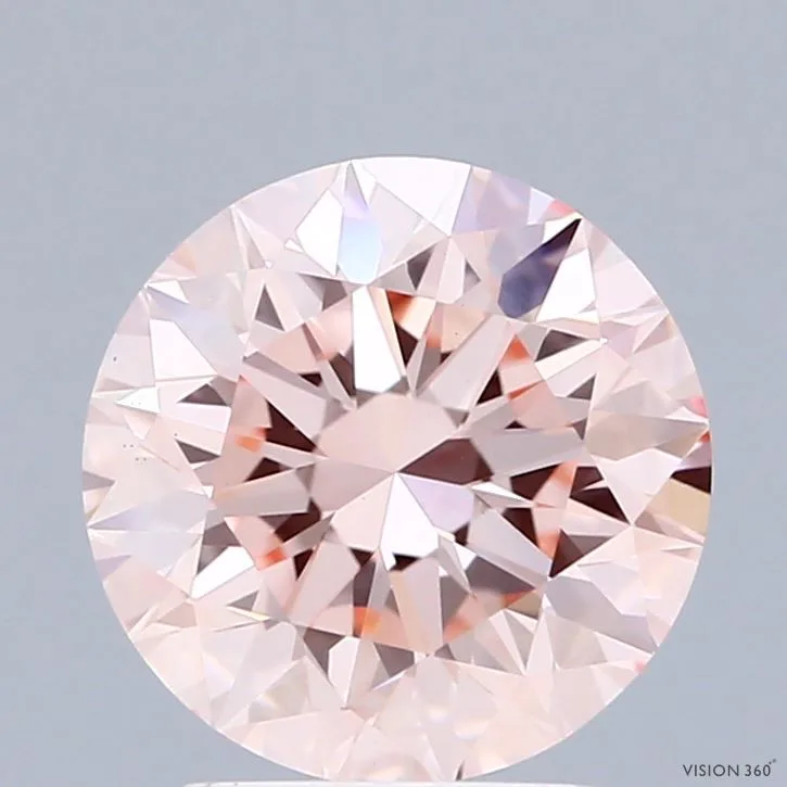 2.66 Carat Round Fancy Intense Pink VS1 Lab Diamond