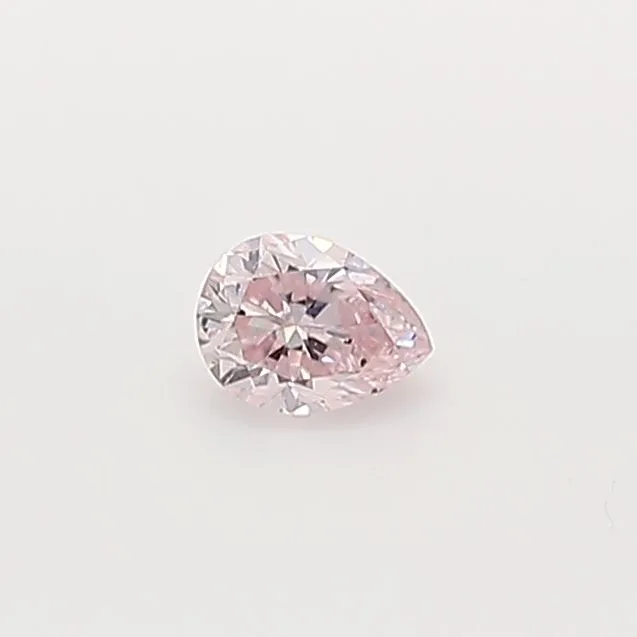 0.09 Carat Pear Fancy Light Pink Natural Diamond