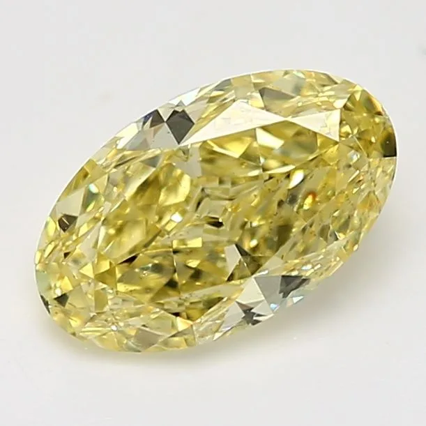 2.12 Carat Oval Fancy Intense Yellow SI1 Natural Diamond