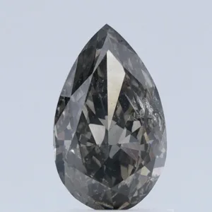 1 Carat Pear Fancy Dark Gray I2 Natural Diamond