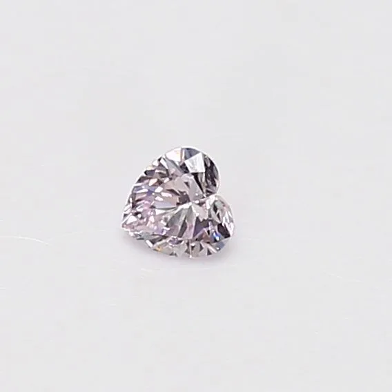 0.1 Carat Heart Fancy Light Pink Natural Diamond