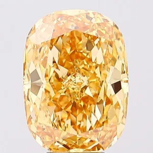 6.05 Carat Cushion Modified Fancy Vivid Yellow VS2 Lab Diamond