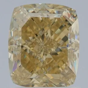 1.58 Carat Cushion Brilliant Fancy Yellow VS1 Natural Diamond