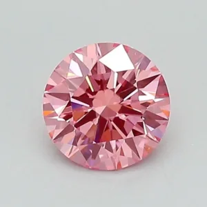 0.67 Carat Round Fancy Vivid Pink VS1 Lab Diamond