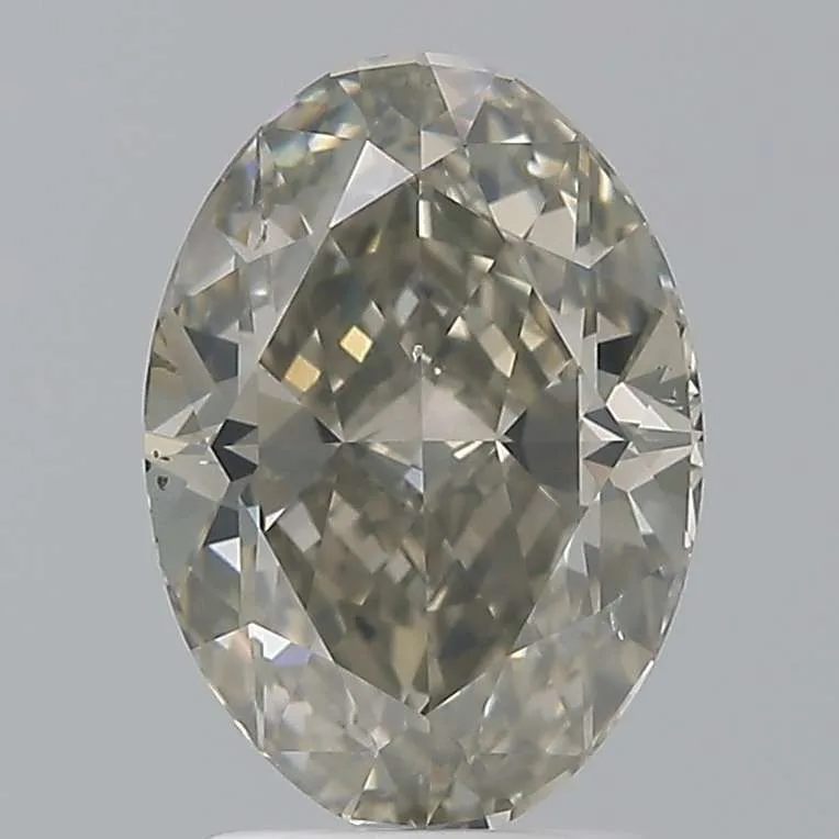 2.01 Carat Oval Fancy Gray SI1 Natural Diamond