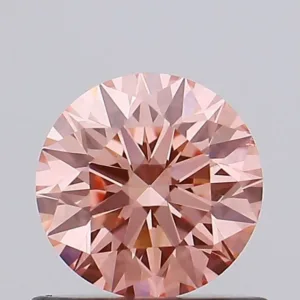 0.65 Carat Round Fancy Vivid Pink VS1 Lab Diamond