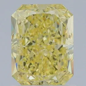 1.33 Carat Radiant Fancy Yellow VVS2 Natural Diamond