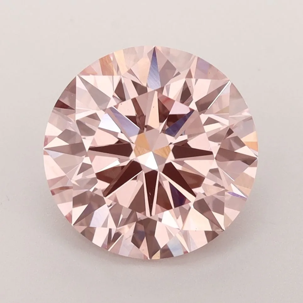 3.33 Carat Fancy Vivid Pink VS1 ROUND Lab Diamond