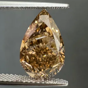 5.03 Carat Pear Fancy Dark Brown I1 Natural Diamond