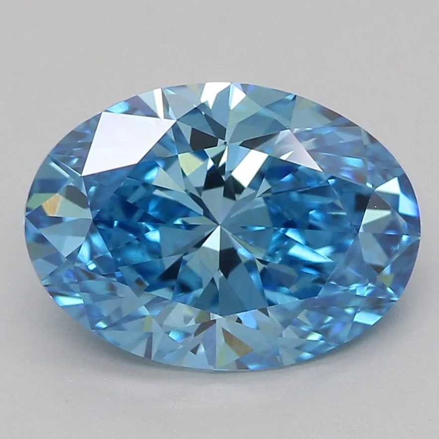 1.57 Carat Fancy Vivid Blue VS1 OVAL Lab Diamond