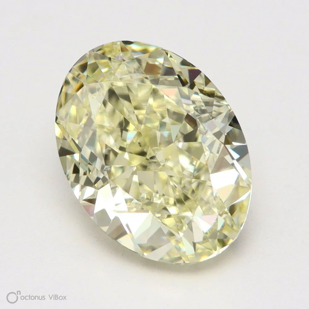 1.51 Carat Oval Fancy Light Yellow VS2 Natural Diamond