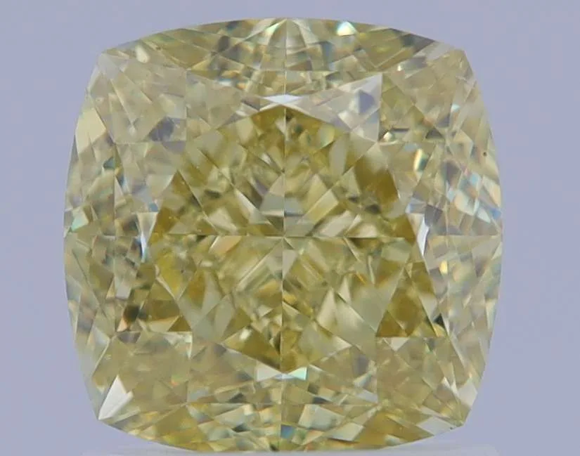 1.7 Carat Cushion Brilliant Fancy Yellow VS2 Natural Diamond 1 1.7 Carat Cushion Brilliant Fancy Yellow VS2 Natural Diamond
