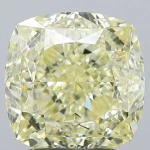 3.25 Carat Cushion Modified Fancy Yellow VVS1 Natural Diamond