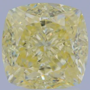 3.15 Carat Cushion Brilliant Fancy Yellow VS2 Natural Diamond