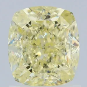 1.52 Carat Cushion Brilliant Fancy Light Yellow VS2 Natural Diamond