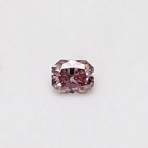 0.12 Carat Radiant Fancy Intense Pink Natural Diamond