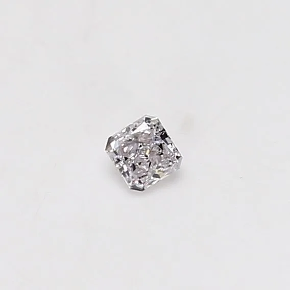 0.08 Carat Radiant Faint Pink Natural Diamond