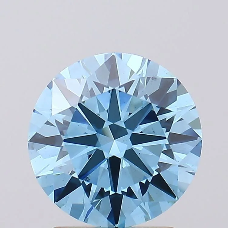 2.01 Carat Round Fancy Vivid Blue VS1 Lab Diamond