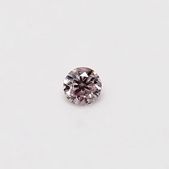 0.06 Carat Round Fancy Pink I1 Natural Diamond