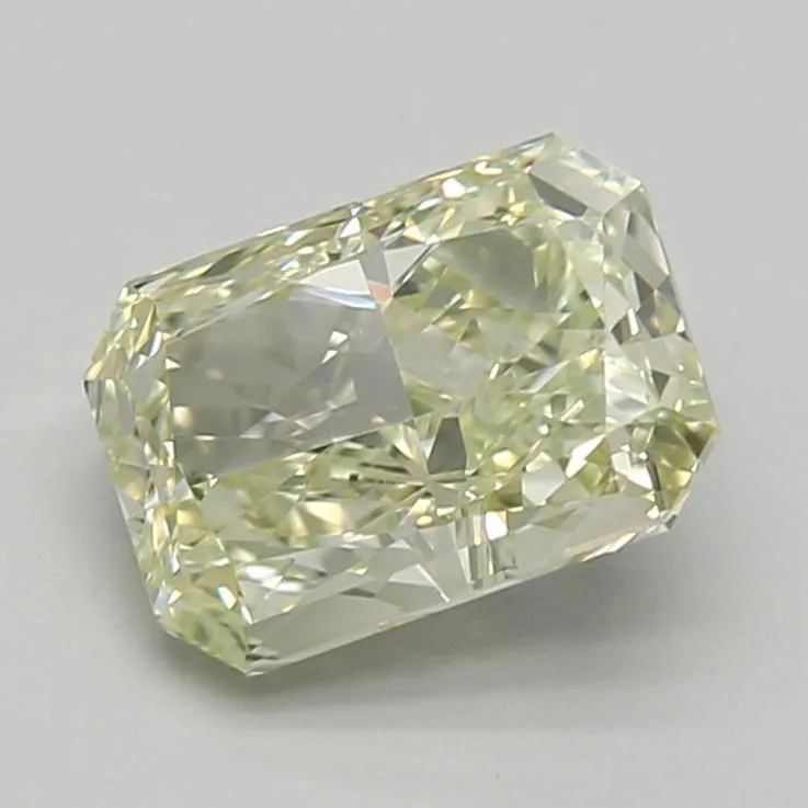 1.55 Carat Fancy Light Yellow Green VVS2 RADIANT Lab Diamond
