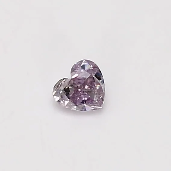 0.16 Carat Heart Fancy Purple Pink SI1 Natural Diamond