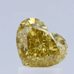 1.51 Carat Heart Fancy Deep Yellow VS1 Natural Diamond