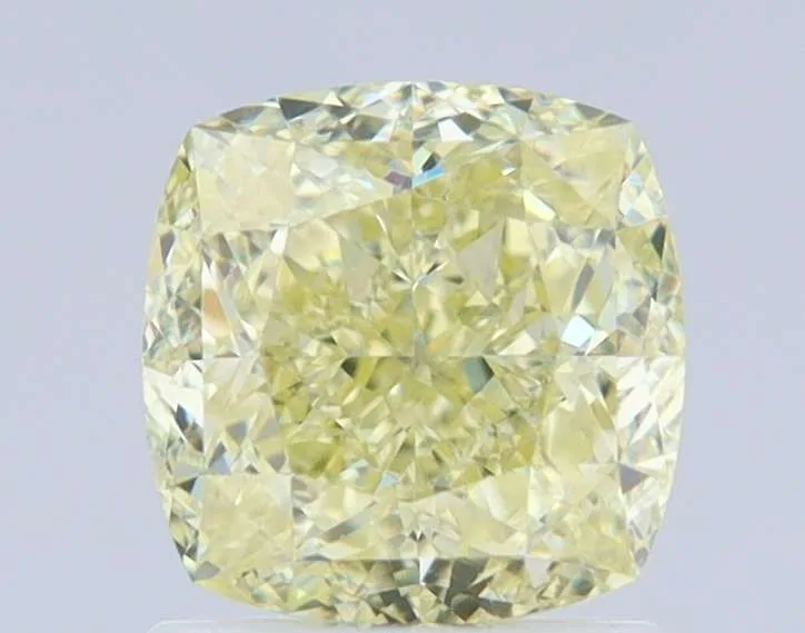 1.56 Carat Cushion Modified Fancy Light Yellow VS1 Natural Diamond 1 1.56 Carat Cushion Modified Fancy Light Yellow VS1 Natural Diamond