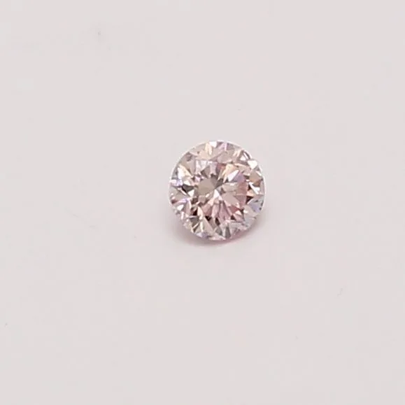 0.09 Carat Round Fancy Light Pink VS2 Natural Diamond