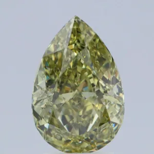 3.08 Carat Pear Fancy Yellow VVS1 Natural Diamond