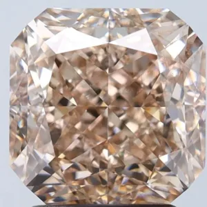 3 Carat Square Radiant Fancy Brown VS2 Natural Diamond