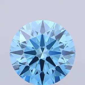 1.78 Carat Round Fancy Vivid Blue VVS2 Lab Diamond