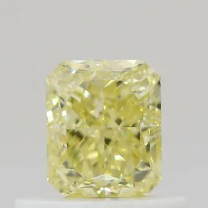 0.52 Carat Radiant Fancy Yellow VS1 Natural Diamond