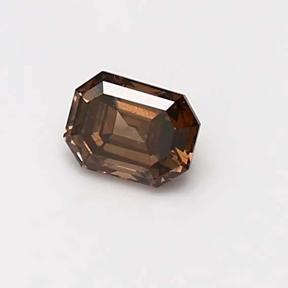 0.45 Carat Emerald Fancy Dark Brown SI1 Natural Diamond