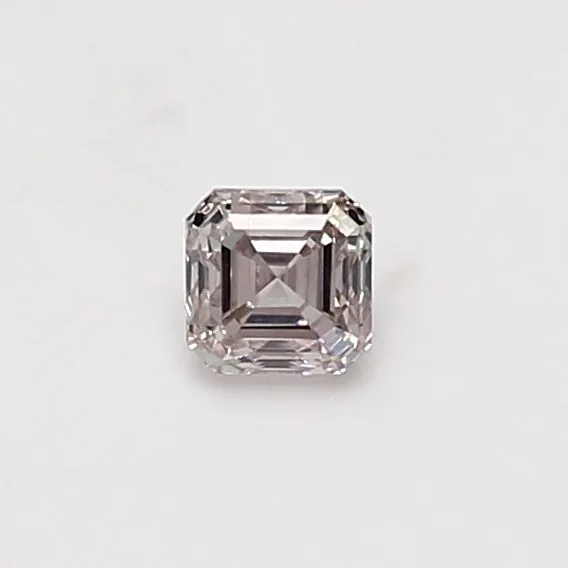 0.33 Carat Fancy Light Brown Pink VS1 ASSCHER Diamond