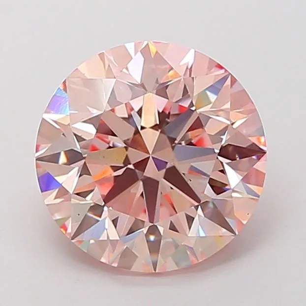 5.04 Carat Round Fancy Intense Pink VS1 Lab Diamond