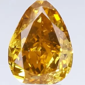 0.37 Carat Pear Fancy Deep Orange Natural Diamond