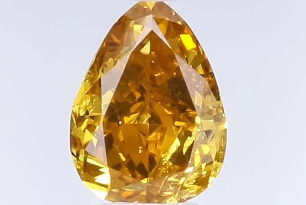 0.37 Carat Pear Fancy Deep Orange Natural Diamond 1 0.37 Carat Pear Fancy Deep Orange Natural Diamond