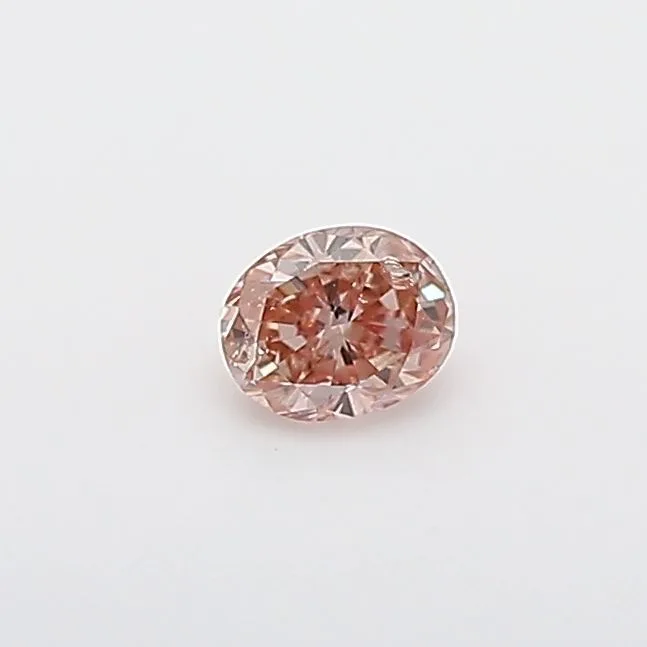 0.11 Carat Oval Fancy Intense Pink Natural Diamond