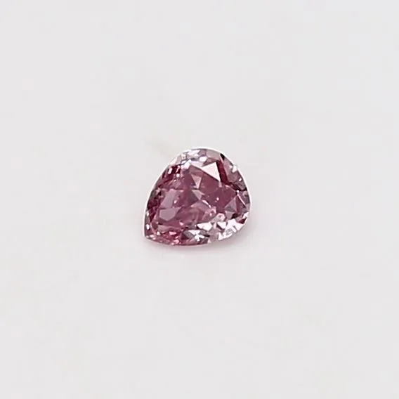 0.07 Carat Pear Fancy Intense Pink VS2 Natural Diamond