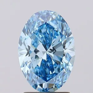 2 Carat Oval Fancy Vivid Blue VS1 Lab Diamond