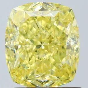 1.51 Carat Cushion Brilliant Fancy Yellow VS2 Natural Diamond