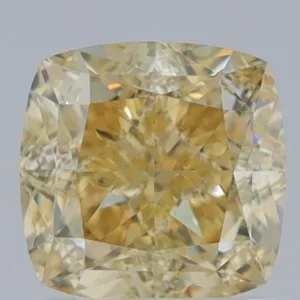 1.28 Carat Cushion Brilliant Fancy Yellow VVS2 Natural Diamond